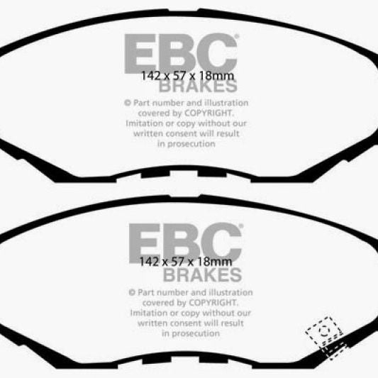 EBC 13-15 Acura ILX 1.5 Hybrid Greenstuff Front Brake Pads-tuningsupply.com