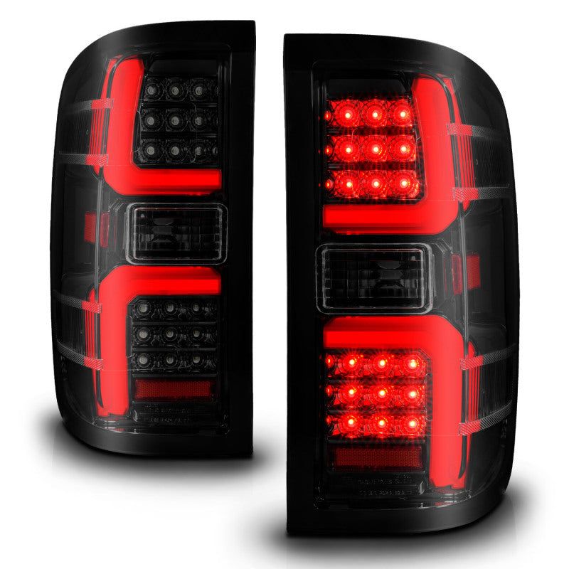 ANZO 15-19 Chevrolet Silverado 2500 HD/3500 HD LED Taillight w/ Sequential Black Housing/Smoke Lens-tuningsupply.com