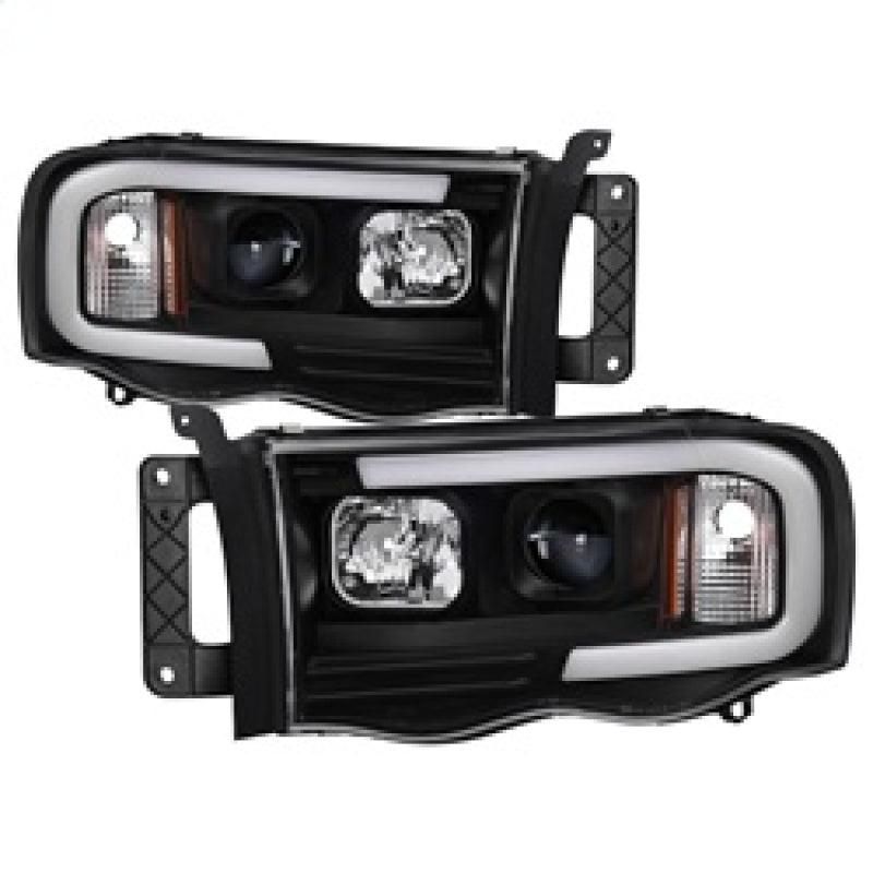 Spyder 02-05 Dodge Ram 1500 Light Bar Projector Headlights - Black (PRO-YD-DR02V2-LB-BK) - SMINKpower Performance Parts SPY5084606 SPYDER