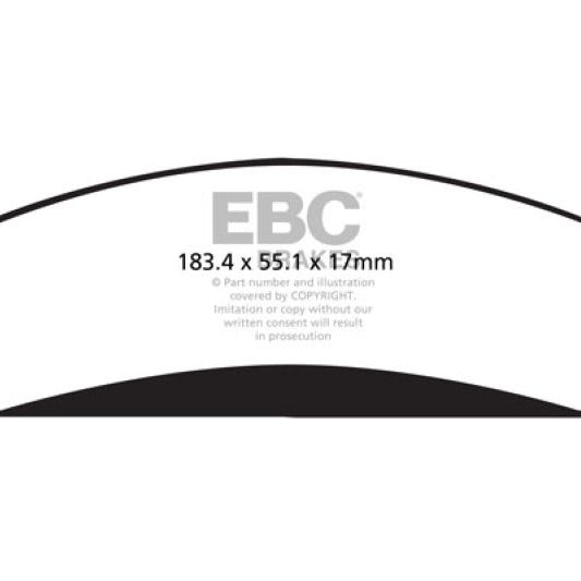 EBC 11+ Chrysler 300C 5.7 Yellowstuff Front Brake Pads-tuningsupply.com