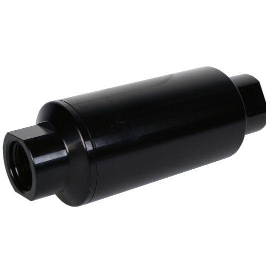 Aeromotive In-Line Filter 10AN 10 Micron Microglass Element Bright-Dip Black 2in OD-tuningsupply.com