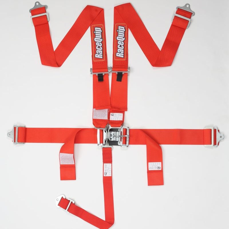 RaceQuip Red L & L 5pt Seat Belt-tuningsupply.com