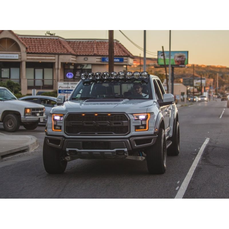 KC HiLiTES 17-18 Ford Raptor 57in. Pro6 Gravity LED 9-Light 180w Combo Beam Overhead Light Bar Sys-tuningsupply.com