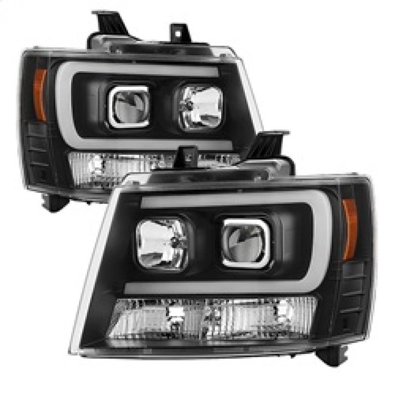 Spyder 07-14 Chevy Suburban/1500/2500/Tahoe V2 Projector Headlights Blk PRO-YD-CSUB07V2-DRL-BK-Headlights-SPYDER-SPY5082565-SMINKpower Performance Parts