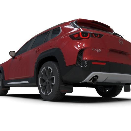 Rally Armor - 2024 Mazda CX-50 Black UR Mud Flap W/Grey Logo (Will Not Fit CX-5)-Mud Flaps-Rally Armor-RALMF107-UR-BLK-GRY-SMINKpower Performance Parts