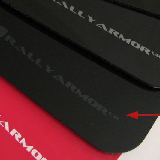 Rally Armor 02-07 Subaru WRX/STI/RS/2.5i (Wagons Req. Mod.) Black UR Mud Flap w/Grey Logo-tuningsupply.com