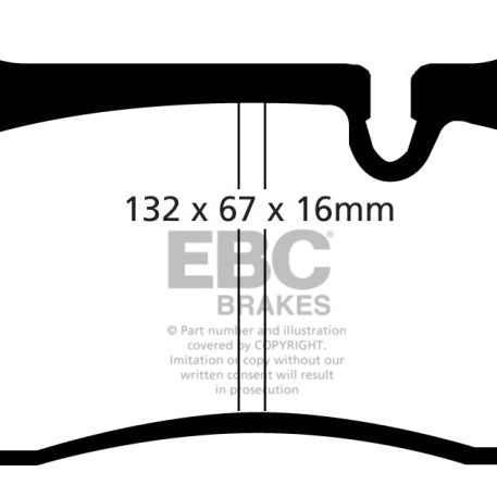 EBC 08-17 Audi R8 / 04-14 Lamborghini Gallardo Redstuff Rear Brake Pads-tuningsupply.com