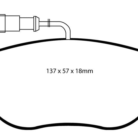 EBC 12+ Fiat 500 1.4 Turbo Abarth Greenstuff Front Brake Pads-tuningsupply.com