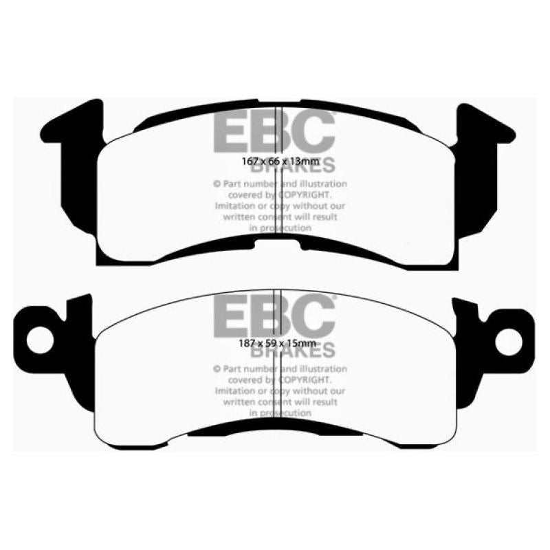 EBC 73-74 Buick Apollo 4.1 Yellowstuff Front Brake Pads-tuningsupply.com