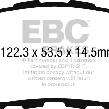 EBC 15-17 Mazda Miata MX-5 Redstuff Ceramic Low Dust Front Brake Pads-tuningsupply.com