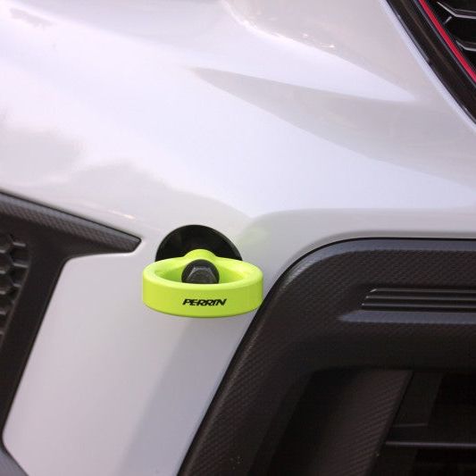 Perrin 18-21 WRX/STI / 13-20 BRZ / 17-20 Toyota 86 Front Tow Hook Kit - Neon Yellow-tuningsupply.com