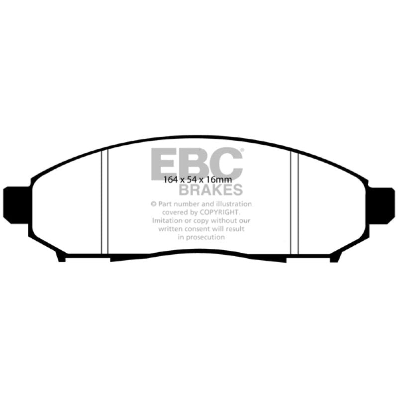 EBC 05+ Nissan Frontier 2.5 2WD Yellowstuff Front Brake Pads-tuningsupply.com