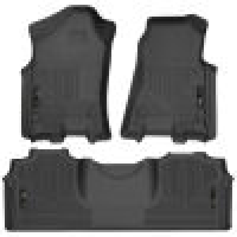 Husky Liners 19-21 RAM 2500/3500 Mega Cab Weatherbeater Front and 2nd Seat Floor Liners - Black-tuningsupply.com