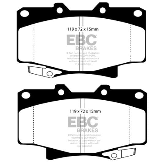 EBC 96-97 Lexus LX450 4.5 Yellowstuff Front Brake Pads-tuningsupply.com