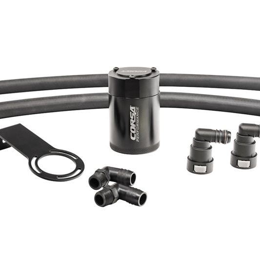 Corsa 2021-2024 Dodge Ram TRX Crew Cab Aluminum Oil Catch Can w/Mounting Bracket-tuningsupply.com