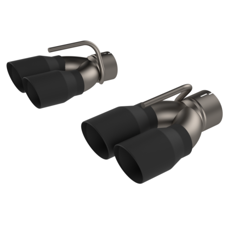 2015-2023 Dodge Challenger 6.2/6.4L QTP Black Quad Tip Adapter-tuningsupply.com