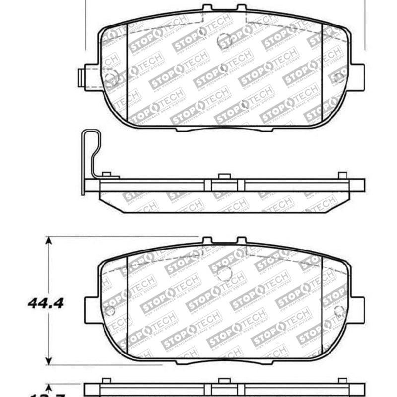 StopTech OE Fit Rear Sport Brake Pads-Brake Pads - Performance-Stoptech-STO309.11800-SMINKpower Performance Parts