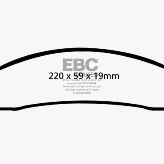 EBC 06-11 Dodge Ram 1500 Mega Cab 2WD Yellowstuff Front Brake Pads-tuningsupply.com