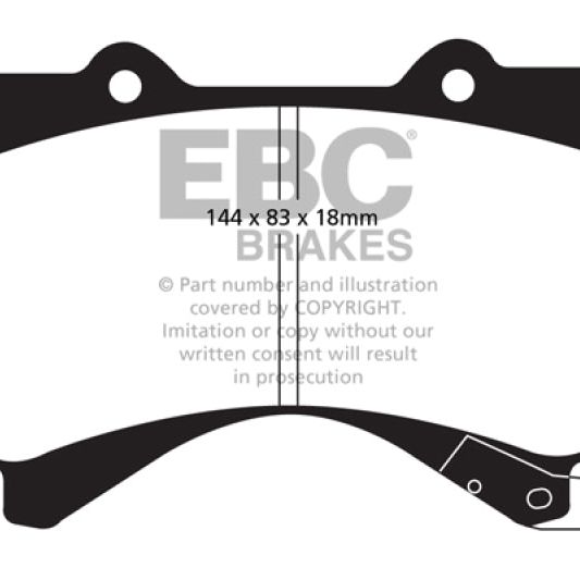 EBC 08+ Lexus LX570 5.7 Yellowstuff Front Brake Pads-tuningsupply.com