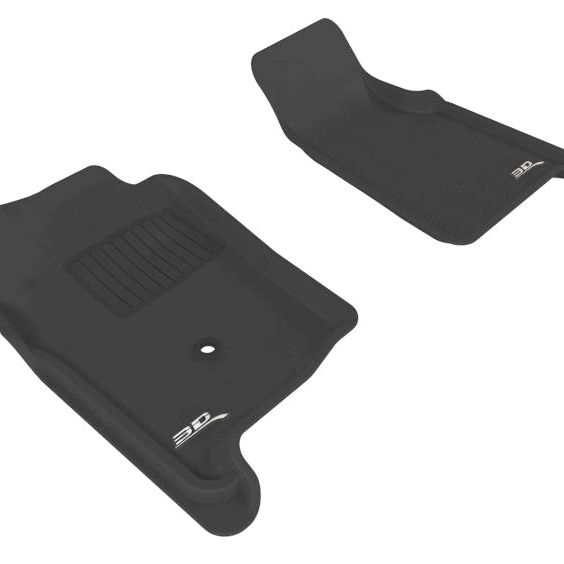 3D MAXpider 1998-2011 Ford Ranger Regular Cab/Supercab Kagu 1st Row Floormat - Black-tuningsupply.com