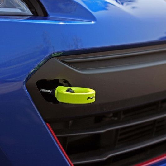 Perrin 18-21 WRX/STI / 13-20 BRZ / 17-20 Toyota 86 Front Tow Hook Kit - Neon Yellow-tuningsupply.com