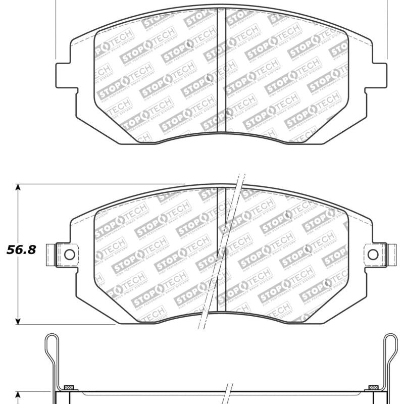 Stoptech 03-10 Subaru Forester/Impreza / 02-12 Subaru Legacy/Outback Sport Brake Pads - Front-Brake Pads - Performance-Stoptech-STO309.09290-SMINKpower Performance Parts