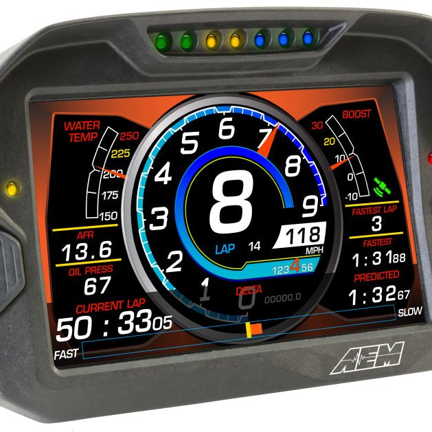 AEM CD-7 Non Logging Race Dash Carbon Fiber Digital Display (CAN Input Only)-tuningsupply.com