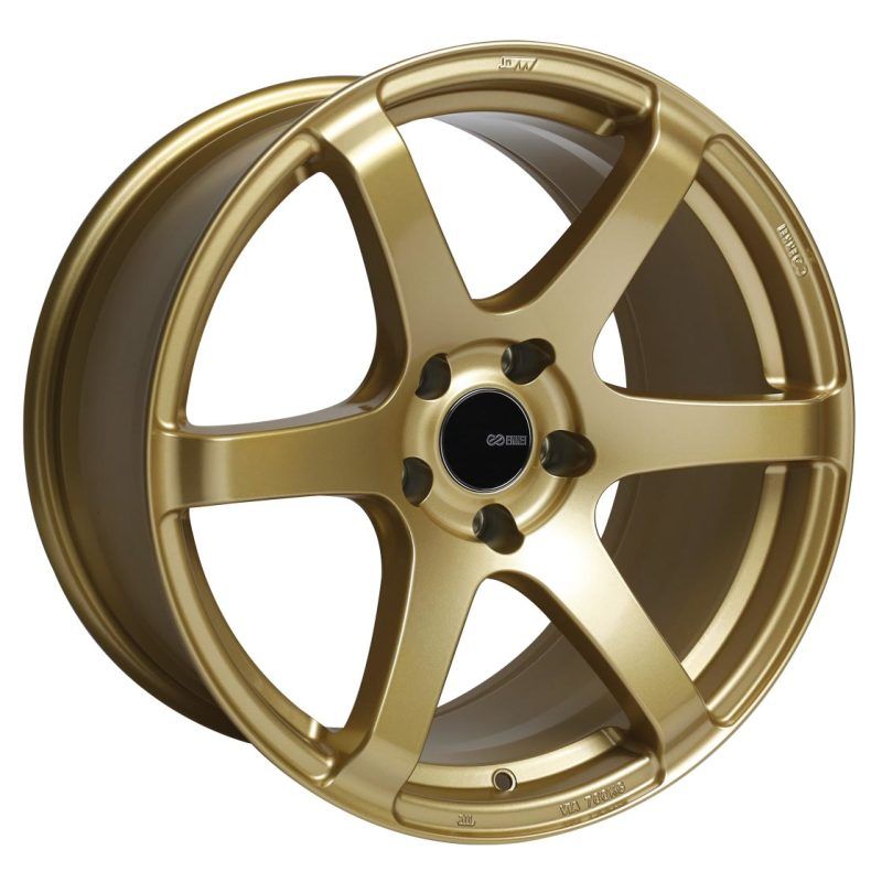 Enkei T6S 17x8 45mm Offset 5x100 Bolt Pattern 72.6 Bore Gold Wheel-tuningsupply.com