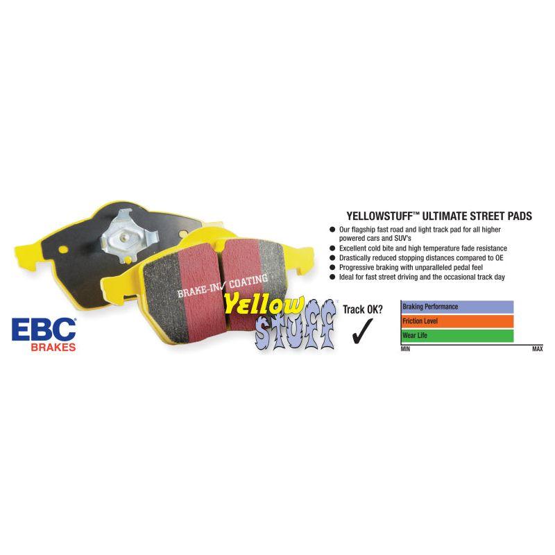 EBC 64-69 Porsche 911 2.0 (M Caliper) (Solid front rotor) Yellowstuff Front Brake Pads-tuningsupply.com