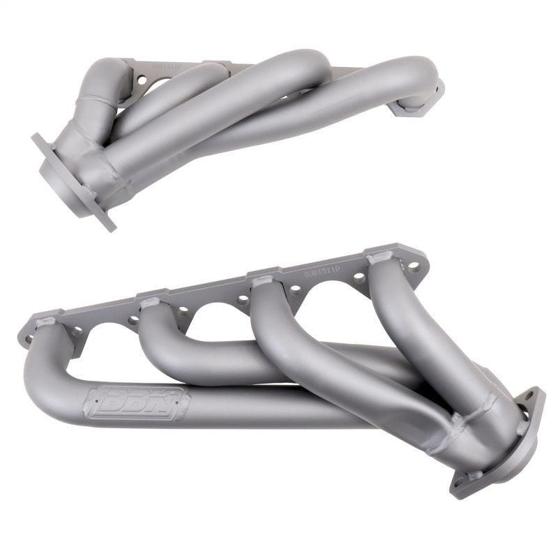 BBK 79-93 Mustang 351 Swap Shorty Unequal Length Exhaust Headers - 1-5/8 Titanium Ceramic-tuningsupply.com