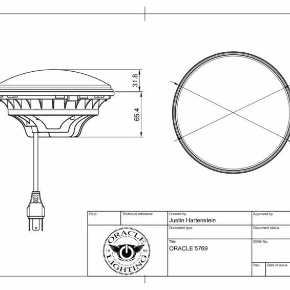 Oracle 7in High Powered LED Headlights - NO HALO - Black Bezel SEE WARRANTY-tuningsupply.com