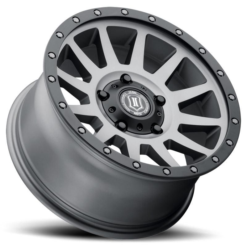 ICON Compression 17x8.5 5x150 25mm Offset 5.75in BS 110.1mm Bore Titanium Wheel-tuningsupply.com