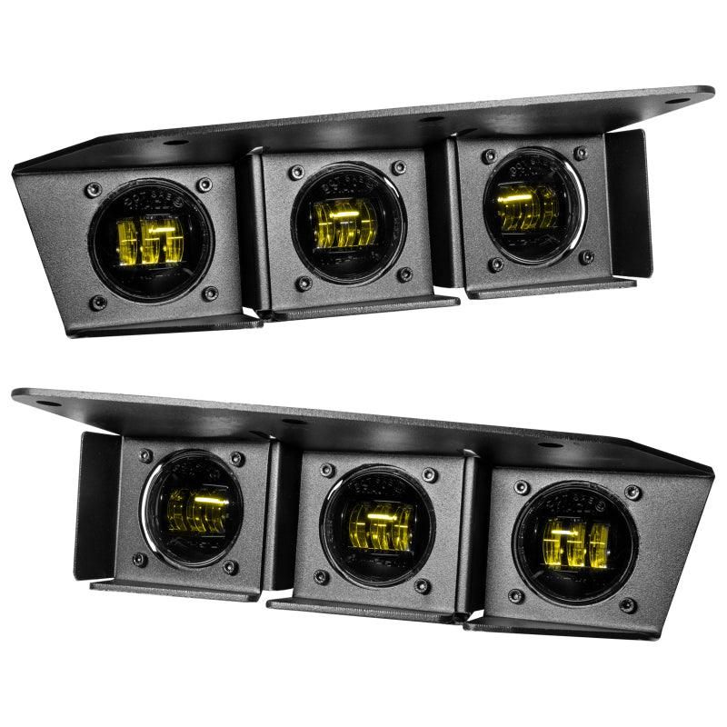 ORACLE Lighting 21-22 Ford Bronco Triple LED Fog Light Kit for Steel Bumper - Yellow SEE WARRANTY-tuningsupply.com