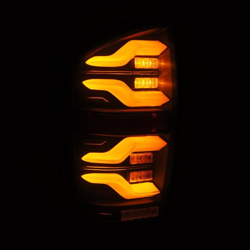 AlphaRex 16-21 Toyota TacomaLUXX LED Taillights Blk w/Activ Light/Seq Signal-tuningsupply.com