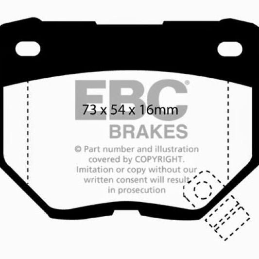 EBC 98-03 Nissan Skyline (R34) 2.5 GT (200) Greenstuff Rear Brake Pads-tuningsupply.com