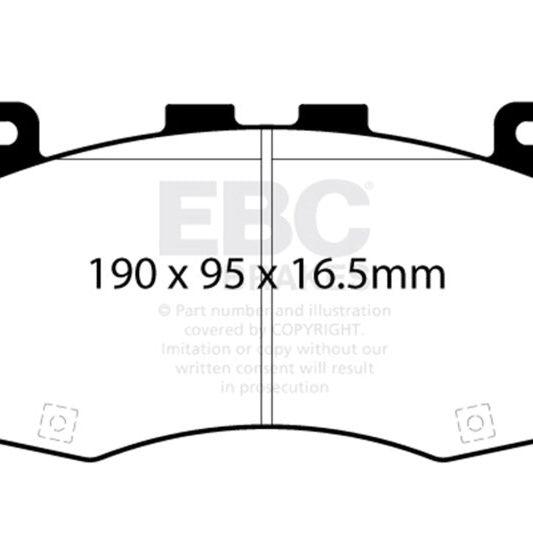 EBC 2018+ Jeep Grand Cherokee Trackhawk Yellowstuff Front Brake Pads-tuningsupply.com