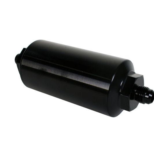 Aeromotive In-Line Filter - (AN-6 Male) 10 Micron Microglass Element Bright Dip Black Finish-tuningsupply.com