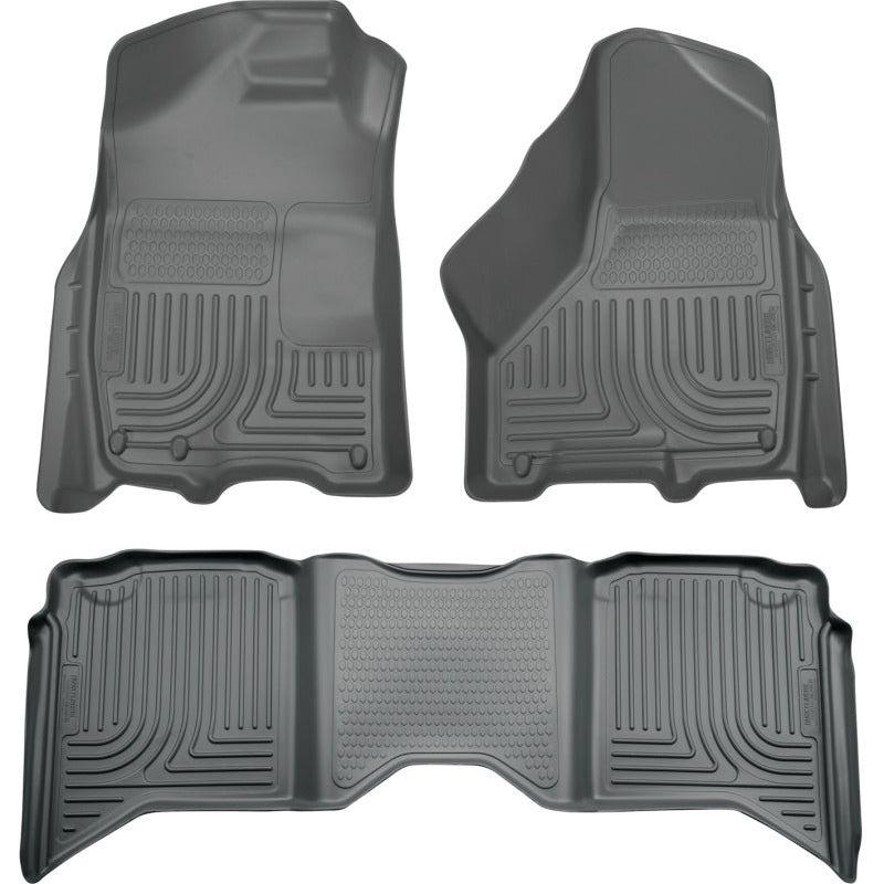 Husky Liners 2012 Dodge Ram 1500/2500/3500 Crew Cab WeatherBeater Combo Gray Floor Liners-tuningsupply.com