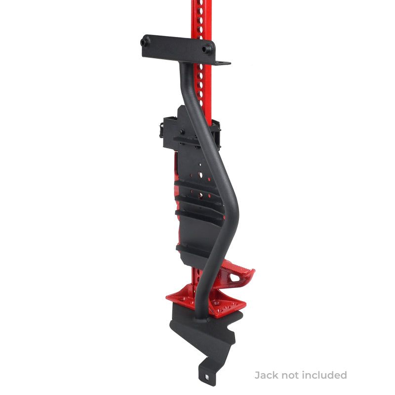 Go Rhino 18-24 Jeep Wrangler JL/JLU/JT Front Fender Jack Mount for Hi-Lift Jack - Tex. Blk-tuningsupply.com