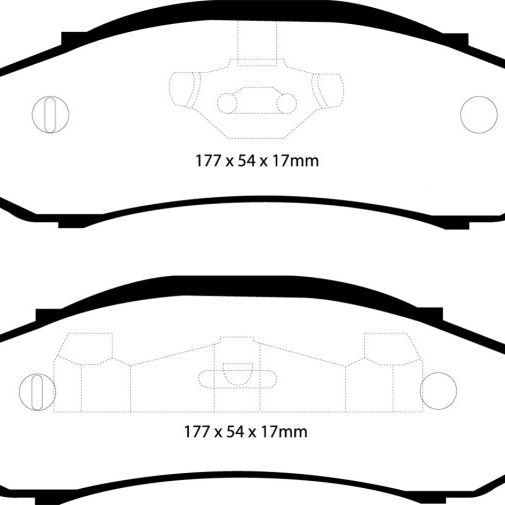 EBC 97-99 Jeep Cherokee 2.5 82mm High Rotors Yellowstuff Front Brake Pads-tuningsupply.com