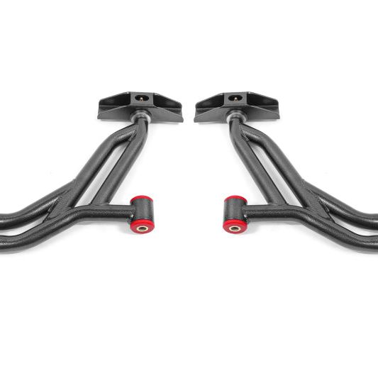 BMR 10-14 Ford Mustang / Shelby GT500 Non-Adj. Lower A-Arms (Poly/Delrin) - Black Hammertone-tuningsupply.com