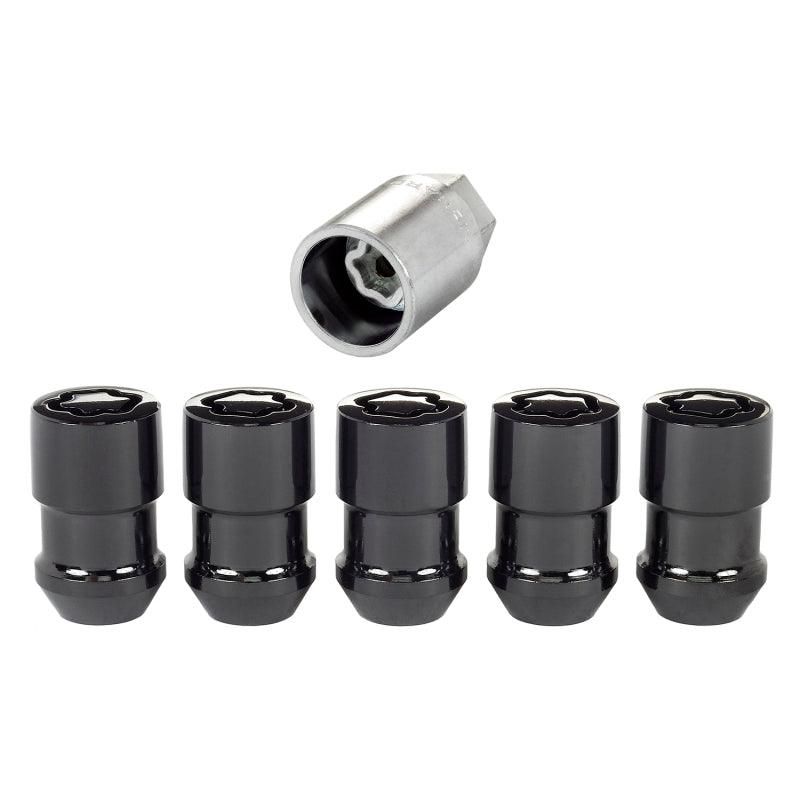 McGard Wheel Lock Nut Set - 5pk. (Cone Seat) M12X1.5 / 3/4 Hex / 1.46in. Length - Black-tuningsupply.com