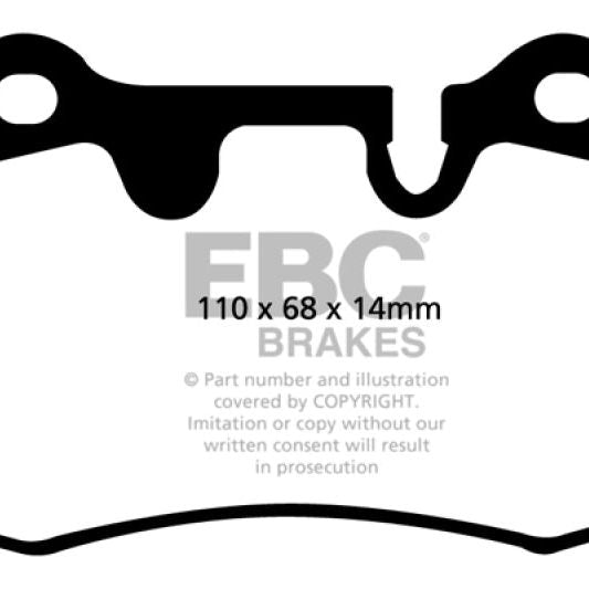 EBC 04-12 Aston Martin DB9 5.9 Yellowstuff Rear Brake Pads-tuningsupply.com