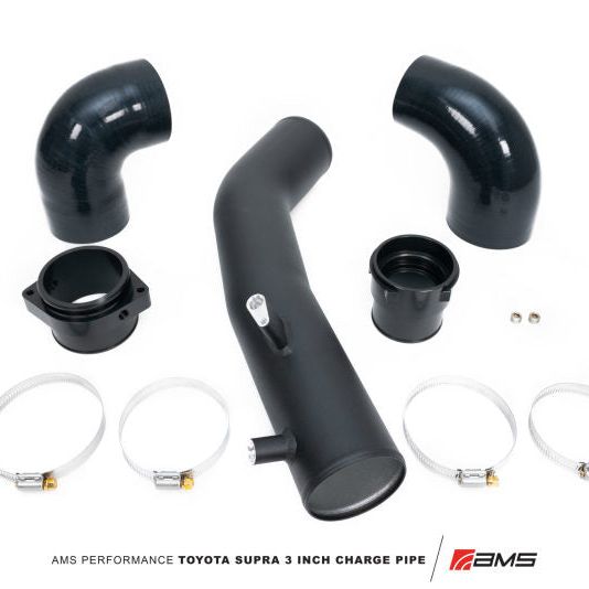 AMS Performance 2020+ Toyota Supra A90 Aluminum 3in Charge Pipe Kit-tuningsupply.com