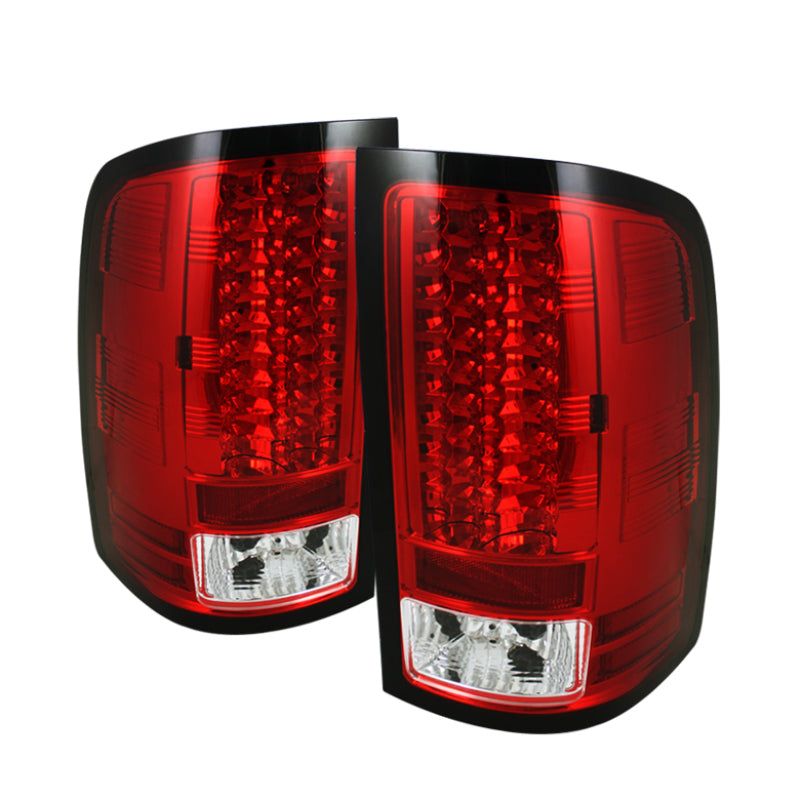 Spyder GMC Sierra 07-13 (Not 3500 Dually 4 Rear Wheels)LED Tail Lights Red Clear ALT-YD-GS07-LED-RC-Tail Lights-SPYDER-SPY5014955-SMINKpower Performance Parts