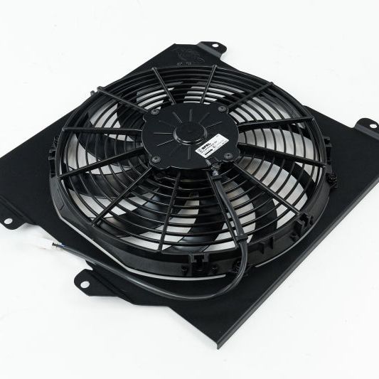 CSF 92-00 Honda Civic All-Aluminum Fan Shroud w/12in SPAL Fan - Black Finish-tuningsupply.com