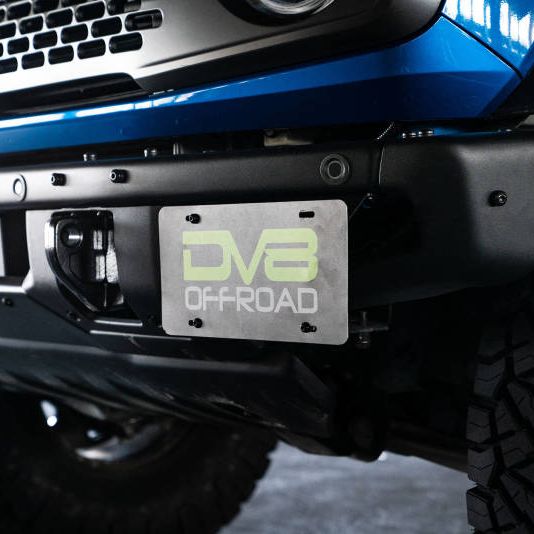 DV8 Offroad 21-22 Ford Bronco Factory Front Bumper License Relocation Bracket - Side-tuningsupply.com