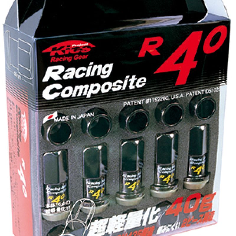 Project Kics 12x1.50 R40 Lug Nuts - Black (20 Pcs)-tuningsupply.com