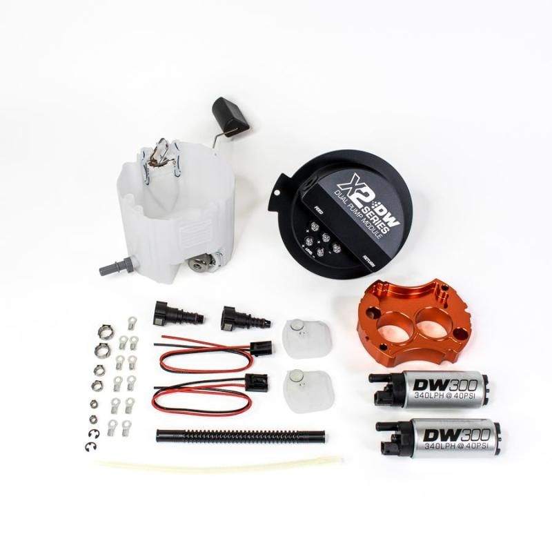 DeatschWerks 10-15 Chevy Camaro LS 3.7 V6/ SS LS3 X2 Series Fuel Pump Module w 2 DW300s-tuningsupply.com