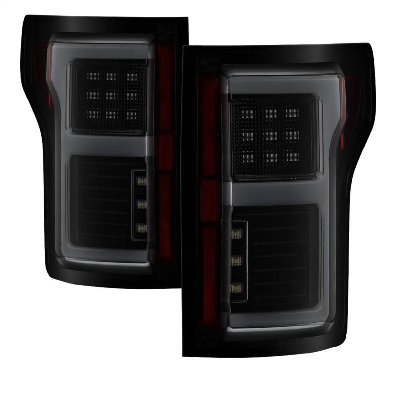 Spyder 15-17 Ford F-150 LED Tail Lights (w/Blind Spot) - Black Smoke (ALT-YD-FF15015BS-LBLED-BSM) - SMINKpower Performance Parts SPY5085337 SPYDER